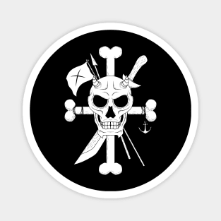 pirate devil skull emblem Magnet